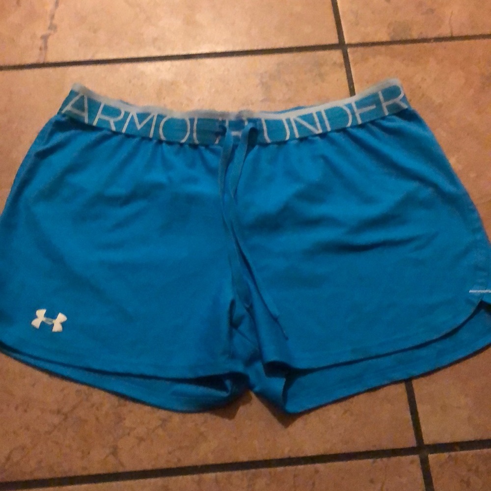 Blue workout shorts